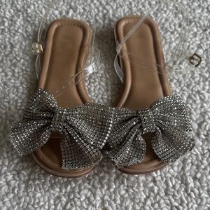 Zara Kids Sandals with Silver Bow